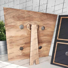 Load image into Gallery viewer, Interchangeable 4 Window Standing Sign Frame Bundle SVG | Laser Cut File | Glowforge | Insert Frame | Seasonal Interchangeable