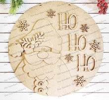 Load image into Gallery viewer, Santa HO HO HO Door Hanger | Christmas Door Hanger | Santa Svg File | Laser Cut File | Glowforge | Santa | Christmas Svg