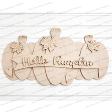 Load image into Gallery viewer, Hello Pumpkin Door Hanger SVG File | Laser Cut File | Glowforge | Pumpkin | Hello Pumpkin | Pumpkin svg | Fall Pumpkin SVG