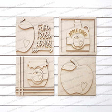 Load image into Gallery viewer, Fall Apple Sign Laser Cut File | Laser Cut File | Interchangeable Frame | Apple Sign Inserts | Apple SVG | Fall Sign Bundle