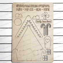 Load image into Gallery viewer, Gingerbread House Christmas Ornament SVG File | Laser Cut File | Pop-Out Christmas Ornament SVG | Ornament SVG | Gingerbread Laser Svg