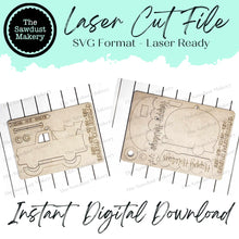 Load image into Gallery viewer, Pop-out Truck & Camper Christmas Ornament SVG File | Laser Cut File | Pop-Out Christmas Ornament SVG | Christmas Laser Svg