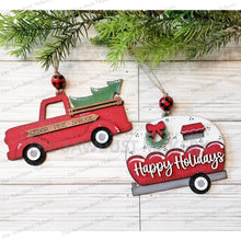 Load image into Gallery viewer, Pop-out Truck & Camper Christmas Ornament SVG File | Laser Cut File | Pop-Out Christmas Ornament SVG | Christmas Laser Svg