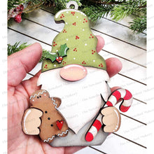 Load image into Gallery viewer, Holiday Gnome Ornament SVG File | Laser Cut File | Christmas Ornament SVG | Ornament SVG | Gnome Ornament Svg