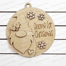 Load image into Gallery viewer, Gnome for Christmas round Ornament SVG File | Laser Cut File | Christmas Ornament SVG | Ornament SVG | Gnome Ornament Svg