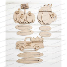 Load image into Gallery viewer, Fall Pumpkin Standing Decor Set SVG File | Laser Cut File | Glowforge | Pumpkin | Hello Pumpkin | Pumpkin latte svg | Fall Pumpkin Truck SVG