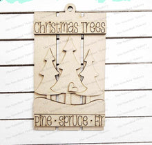 Load image into Gallery viewer, Christmas Tree Farm Pallet Ornament Laser Cut SVG File | Christmas Ornament SVG | Ornament Bundle SVG | Tree Farm Christmas Ornament