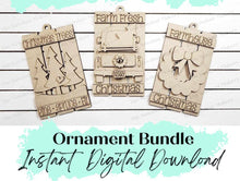 Load image into Gallery viewer, Farmhouse Christmas Pallet Ornament Bundle Laser Cut SVG File | Christmas Ornament SVG | Ornament Bundle SVG | Tree Farm Christmas Ornament