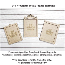 Load image into Gallery viewer, Scrapbook Journaling Ornament Frames & Sign Frame Bundle SVG | Laser Cut File | Glowforge | Insert Frame | Seasonal Interchangeable Frames