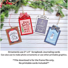 Load image into Gallery viewer, Scrapbook Journaling Ornament Frames & Sign Frame Bundle SVG | Laser Cut File | Glowforge | Insert Frame | Seasonal Interchangeable Frames