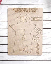 Load image into Gallery viewer, Pop-out Bundle Star Snowman Christmas Ornament SVG File | Laser Cut File | Pop-Out Christmas Ornament SVG | Snowman Laser Svg