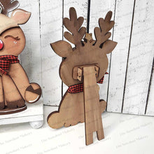Load image into Gallery viewer, Sitting Reindeer Shelf Sitter Christmas SVG File | Laser Cut File | Christmas Reindeer SVG | Christmas SVG | Reindeer Laser Svg