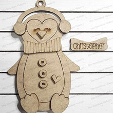 Load image into Gallery viewer, Penguin Christmas Ornament SVG File | Laser Cut File | Penguin Christmas Ornament | Ornament SVG | Personalized Ornament svg