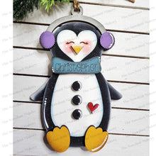 Load image into Gallery viewer, Penguin Christmas Ornament SVG File | Laser Cut File | Penguin Christmas Ornament | Ornament SVG | Personalized Ornament svg
