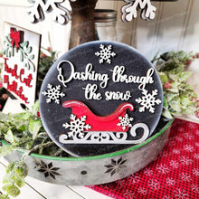 Load image into Gallery viewer, Mistletoe Christmas Decor Set Tiered Tray SVG File | Laser Cut File | Glowforge | Christmas | Reindeer | Vintage Christmas | Christmas Tree