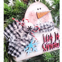 Load image into Gallery viewer, Snowman Let it Snow Ornament SVG File | Laser Cut File | Christmas Ornament SVG | Ornament Bundle SVG | Snowman Ornament Svg