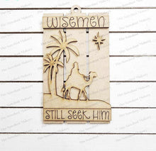 Load image into Gallery viewer, Wisemen seek Him Pallet Christmas Ornament Laser Cut SVG File | Christmas Ornament SVG | Nativity Ornament svg file