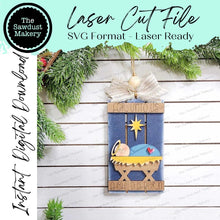 Load image into Gallery viewer, Nativity Pallet Christmas Ornament Bundle Laser Cut SVG File | Christmas Ornament SVG | Ornament Bundle SVG | Nativity Ornaments