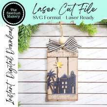 Load image into Gallery viewer, Nativity Pallet Christmas Ornament Bundle Laser Cut SVG File | Christmas Ornament SVG | Ornament Bundle SVG | Nativity Ornaments