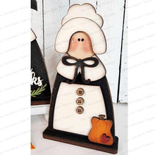 Load image into Gallery viewer, Give Thanks Primitive Pilgrim Thanksgiving SVG File | Laser Cut File | Glowforge | Pilgrims | Thanksgiving | Primitive SVG |Thanksgiving SVG