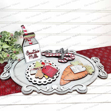 Load image into Gallery viewer, Vintage Cookie Tray SVG File | Laser Cut File | Glowforge | Christmas tray svg | Vintage Christmas | Christmas Eve | Display tray svg