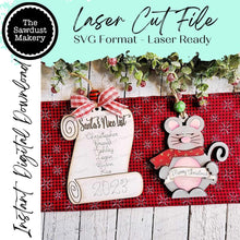 Load image into Gallery viewer, Night Before Christmas Ornament Bundle SVG File | Laser Cut File | Christmas Ornament SVG | Ornament SVG | Naught or Nice List svg
