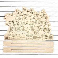 Load image into Gallery viewer, Santa Claus Word Art Shelf Sitter Standing Sign File SVG | Christmas Laser Cut File | Christmas Mantle decor | Christmas SVG | Word Art Svg