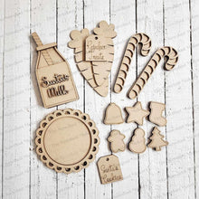 Load image into Gallery viewer, Santa Milk and Cookie Decor Set Tiered Tray SVG File | Laser Cut File | Glowforge | Christmas | Reindeer | Vintage Christmas | Christmas Eve