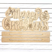 Load image into Gallery viewer, Merry Christmas Word Art Shelf Sitter Standing Sign File SVG | Christmas Laser Cut File | Christmas Mantle decor | Christmas | Word Art Svg