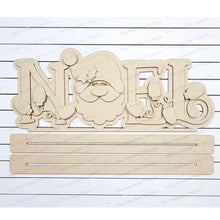 Load image into Gallery viewer, Santa Noel Shelf Sitter Standing Sign File SVG | Laser Cut File | Santa SVG | Christmas Word Art Svg | Christmas SVG