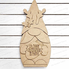 Load image into Gallery viewer, Christmas Reindeer Mini Gnome Shelf Sitter SVG File | Laser SVG Cut File | Gnome SVG Laser Cut File | Reindeer Gnome Shelf Sitter svg