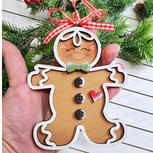 Load image into Gallery viewer, Simple Gingerbread Christmas Ornament SVG File | Laser Cut File | Christmas Ornament SVG | Ornament SVG | Gingerbread Ornament Laser Svg