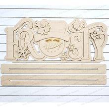 Load image into Gallery viewer, Snowman Frosty Shelf Sitter Standing Sign File SVG | Winter Laser Cut File | Winter Mantle decor | Christmas SVG | Snowman Word Art Svg