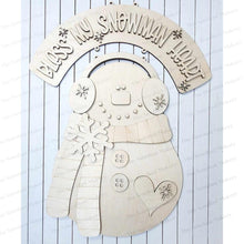 Load image into Gallery viewer, Bless my Snowman Heart Ornament & Door Hanger File SVG | Laser Cut File | Santa SVG | Christmas Wreath Attachment Svg | Christmas SVG