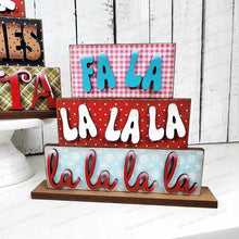 Load image into Gallery viewer, Christmas Holiday Word Stackers | Christmas Mini Block SVG | Laser Cut File | Glowforge | Christmas Tiered Tray SVG Add-on laser cut svg