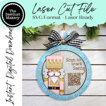 Load image into Gallery viewer, Nutcracker Santa Tracker Christmas Ornament SVG File | Laser Cut File | Santa Christmas Ornament SVG | Ornament SVG | Nutcracker Laser Svg