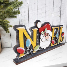 Load image into Gallery viewer, Santa Noel Shelf Sitter Standing Sign File SVG | Laser Cut File | Santa SVG | Christmas Word Art Svg | Christmas SVG