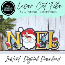 Load image into Gallery viewer, Santa Noel Shelf Sitter Standing Sign File SVG | Laser Cut File | Santa SVG | Christmas Word Art Svg | Christmas SVG