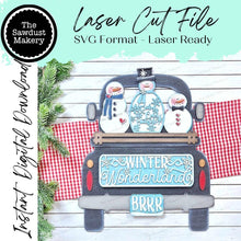Load image into Gallery viewer, Add-on for Interchangeable Farmhouse Truck SVG | 12" and 24" Truck SVG | Winter Wonderland Snowman Truck | Snowman Interchangeable SVG
