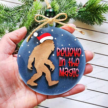 Load image into Gallery viewer, Believe in the Magic Sasquatch Christmas Ornament SVG File | Laser Cut File | Christmas Ornament SVG | Ornament SVG | Sasquatch Ornament svg