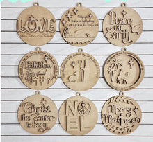 Load image into Gallery viewer, Religious Nativity Christmas Ornament Bundle 2024 SVG File | Laser Cut File | Christmas Ornament Laser File | Nativity Ornament SVG
