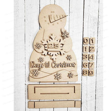 Load image into Gallery viewer, Snowman Christmas Countdown Shelf Sitter SVG File | Laser Cut File | Glowforge | Snowman SVG | Countdown to Christmas svg | Snowman