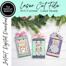 Load image into Gallery viewer, Nutcracker Pallet Christmas Ornament Bundle Laser Cut SVG File | Christmas Ornament SVG | Ornament Bundle SVG | Nutcracker Ornament