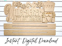 Load image into Gallery viewer, Nutcracker Sitter Standing Sign File SVG | Laser Cut File | Nutcracker SVG | Christmas Word Art Svg | Christmas SVG