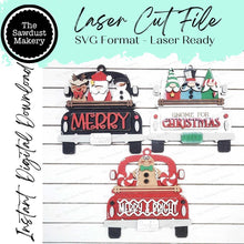 Load image into Gallery viewer, Holiday Truck Ornament Bundle SVG File | Laser Cut File | Christmas Ornament Kit | Ornament SVG | Christmas SVG | Christmas Truck Ornament