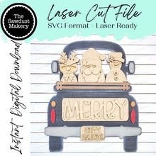 Load image into Gallery viewer, Add-on for Interchangeable Farmhouse Truck SVG | 12" and 24" Truck SVG | Merry Trio Christmas Truck | Santa | Christmas Interchangeable SVG
