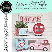 Load image into Gallery viewer, Be Mine Valentine Decor Set SVG File | Laser Cut File | Glowforge | Valentine SVG File | Love | Tiered Tray Decor svg