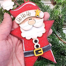 Load image into Gallery viewer, Santa Star Pop-Out Christmas Ornament SVG File | Laser Cut File | Christmas Ornament SVG | Ornament SVG | Santa Laser Svg