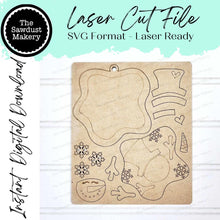 Load image into Gallery viewer, Melting Snowman Pop-Out Christmas Ornament SVG File | Laser Cut File | Christmas Ornament SVG | Ornament SVG | Snowman Laser Svg