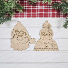 Load image into Gallery viewer, Pop-out Bundle Santa & Mrs. Claus Christmas Ornament Bundle SVG File | Laser Cut File | Pop-Out Christmas Ornament SVG | Santa Claus SVG